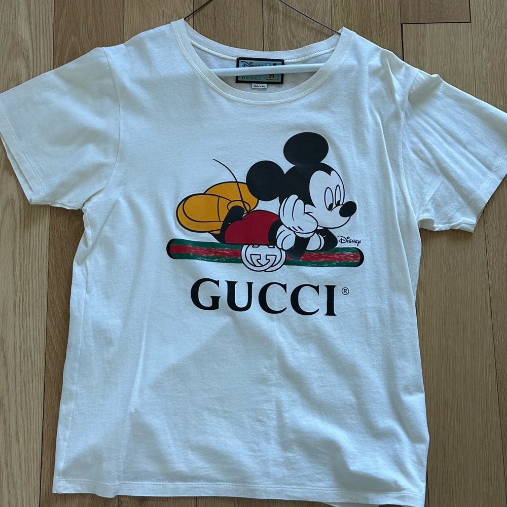 Gucci x disney Mens White Mickey Mouse T-Shirt Size Small